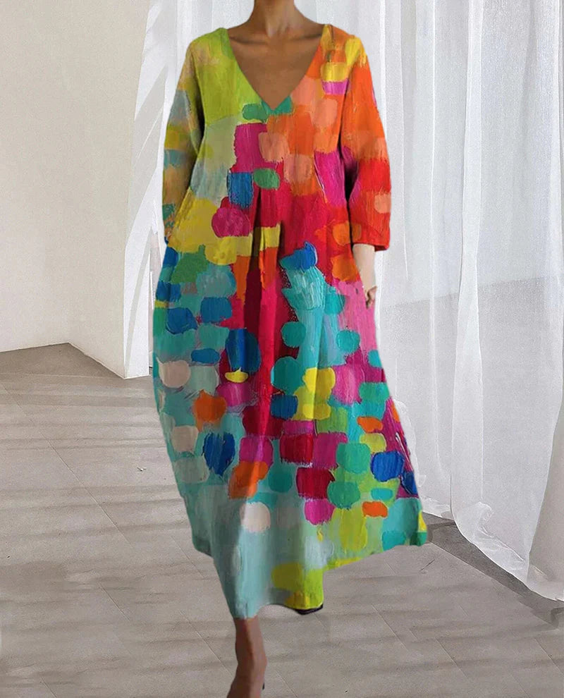 Viola | Farbenfrohes Damen Kleid