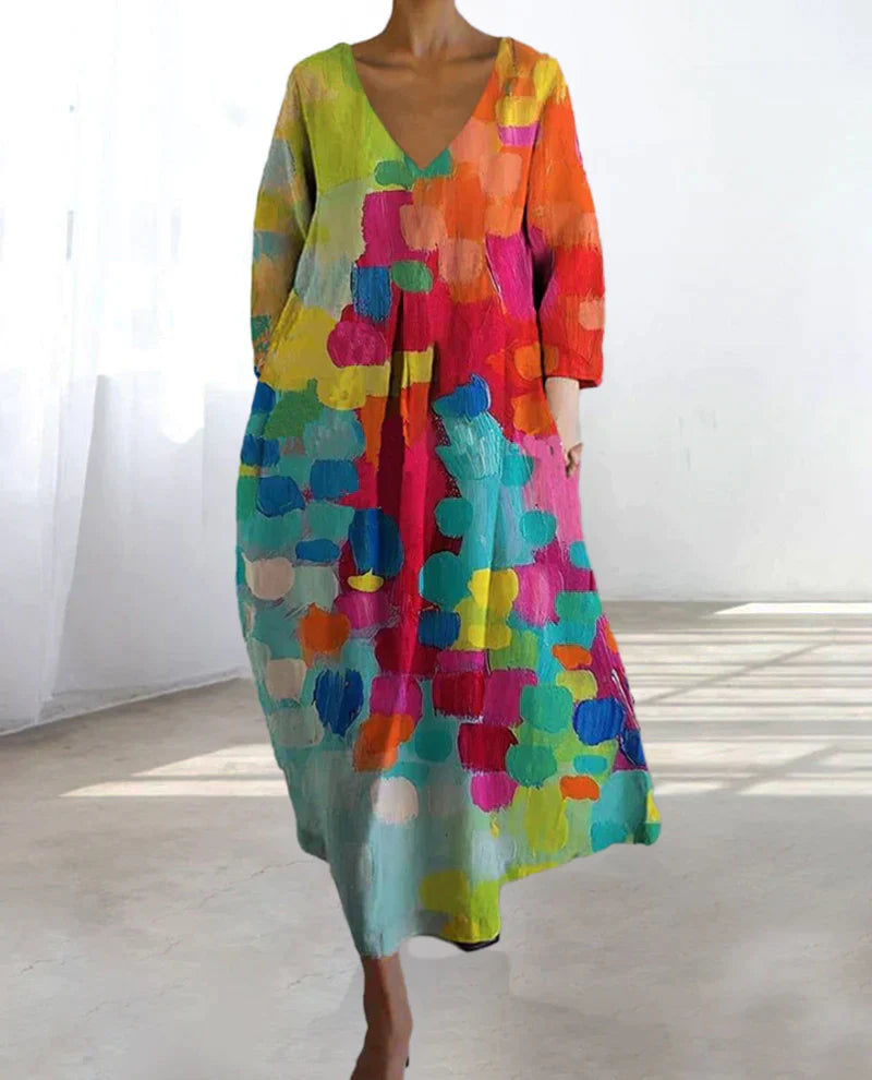 Viola | Farbenfrohes Damen Kleid