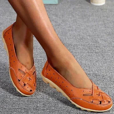 Elisa | Atmungsaktive Leder-Slipper