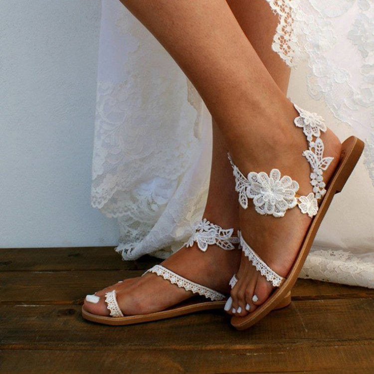 Karen | Boho Sandalen mit Blumen