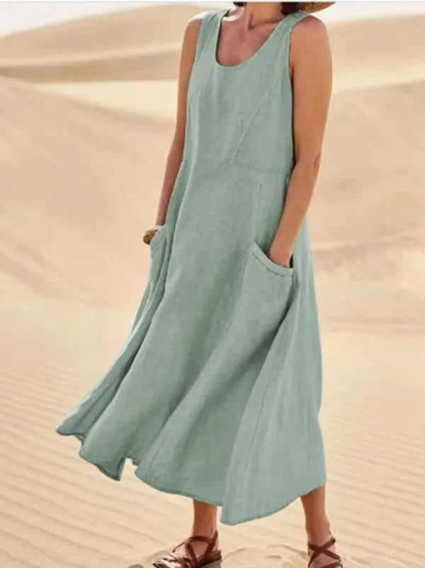 Celina | Elegantes Sommerkleid aus Leinen
