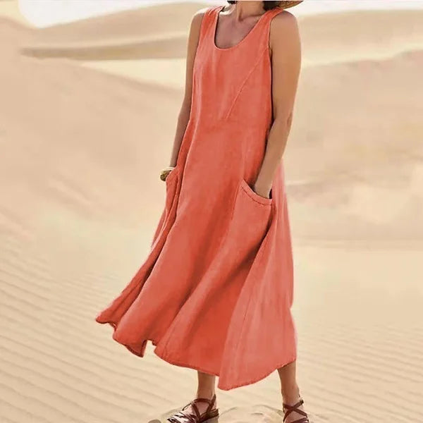 Celina | Elegantes Sommerkleid aus Leinen