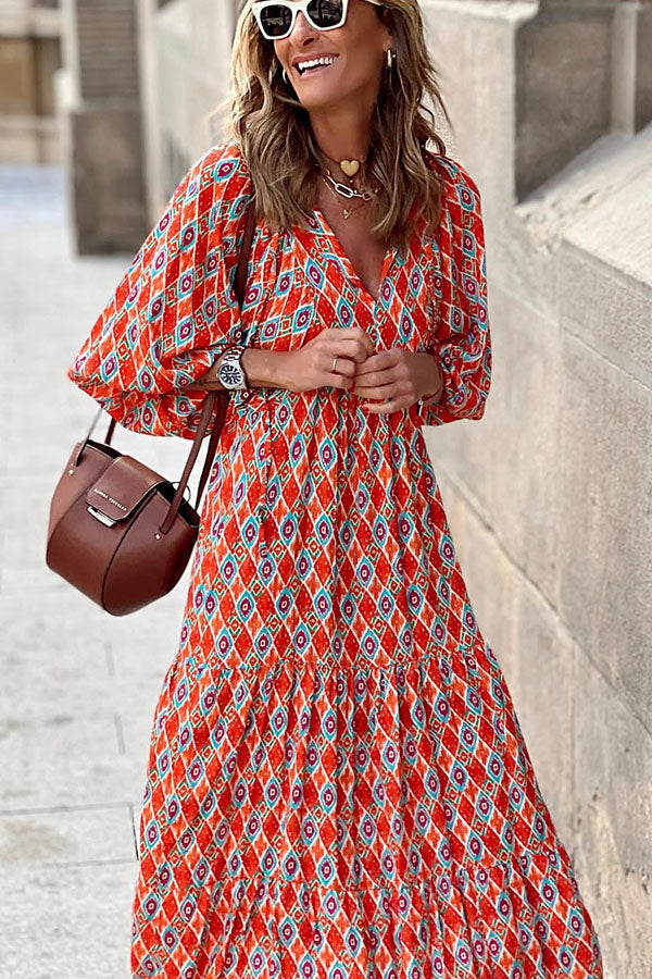 Mira | Puffärmel Midi Kleid