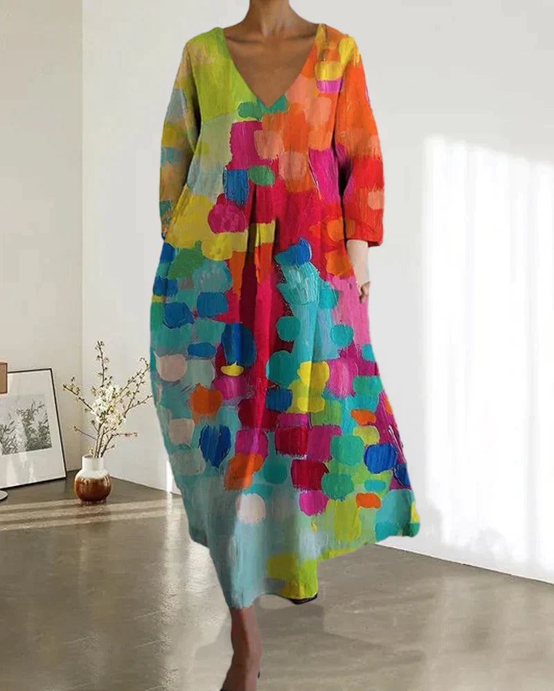 Viola | Farbenfrohes Damen Kleid