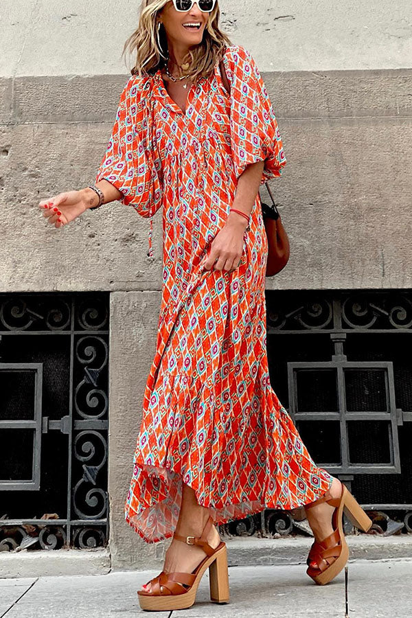 Mira | Puffärmel Midi Kleid