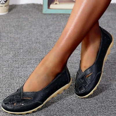 Elisa | Atmungsaktive Leder-Slipper