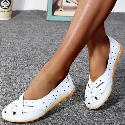 Elisa | Atmungsaktive Leder-Slipper