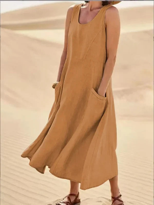 Celina | Elegantes Sommerkleid aus Leinen