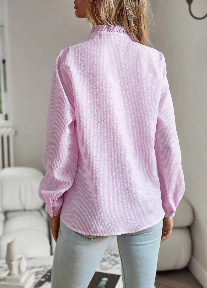 Lucerne | Volant Bluse Langarm