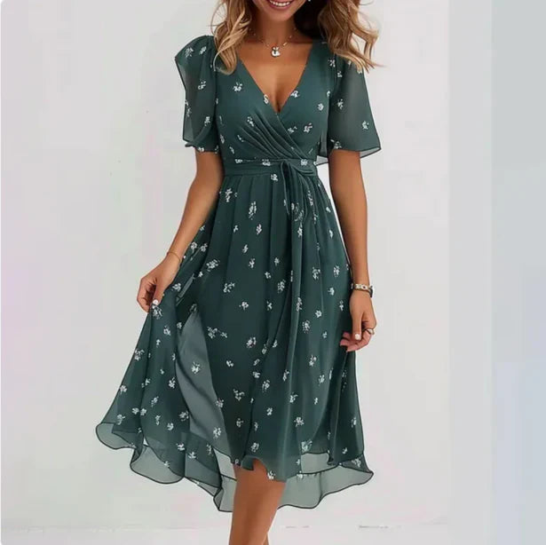 Estelle | V-Ausschnitt Kleid Damen