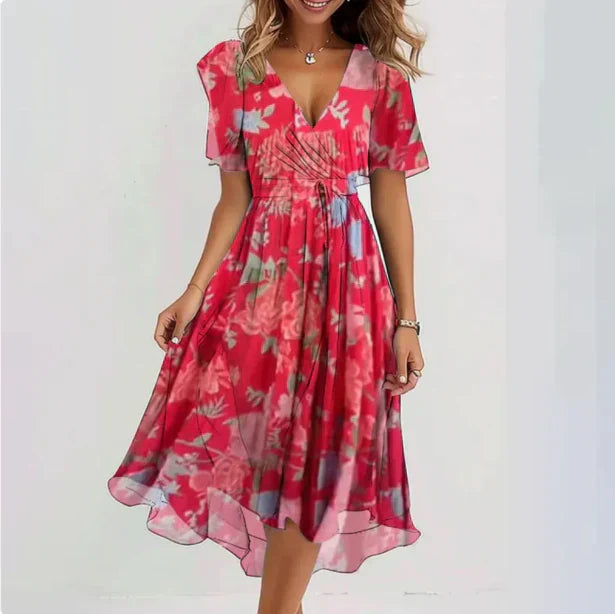 Estelle | V-Ausschnitt Kleid Damen