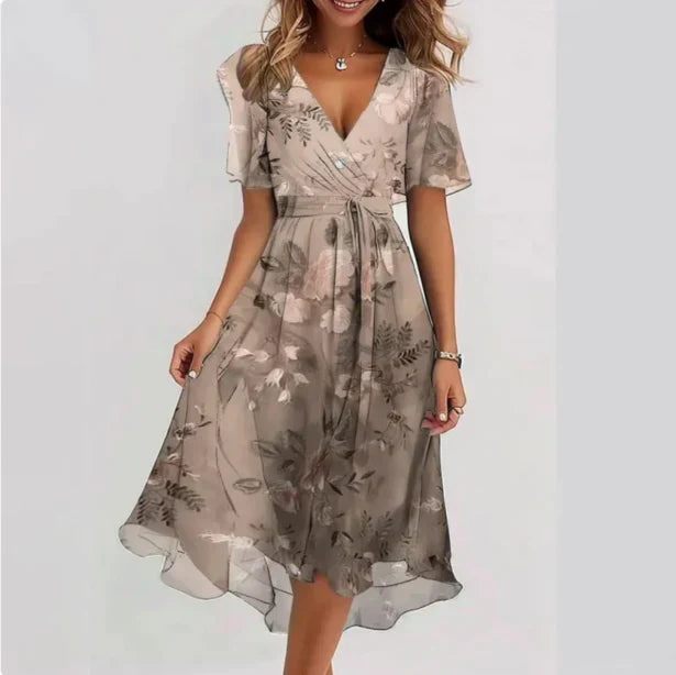 Estelle | V-Ausschnitt Kleid Damen