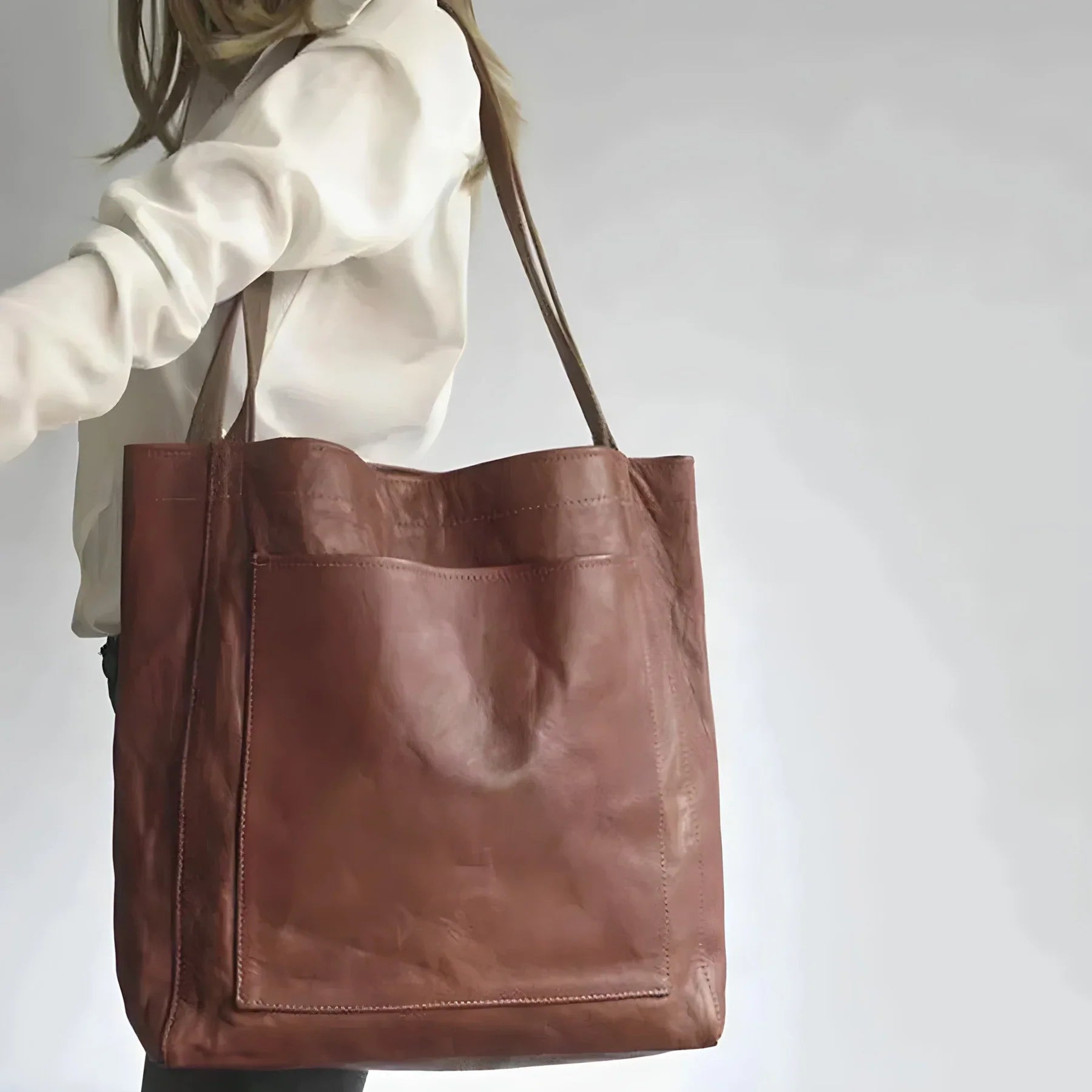 Julia | Klassische Vintage-Lederhandtasche