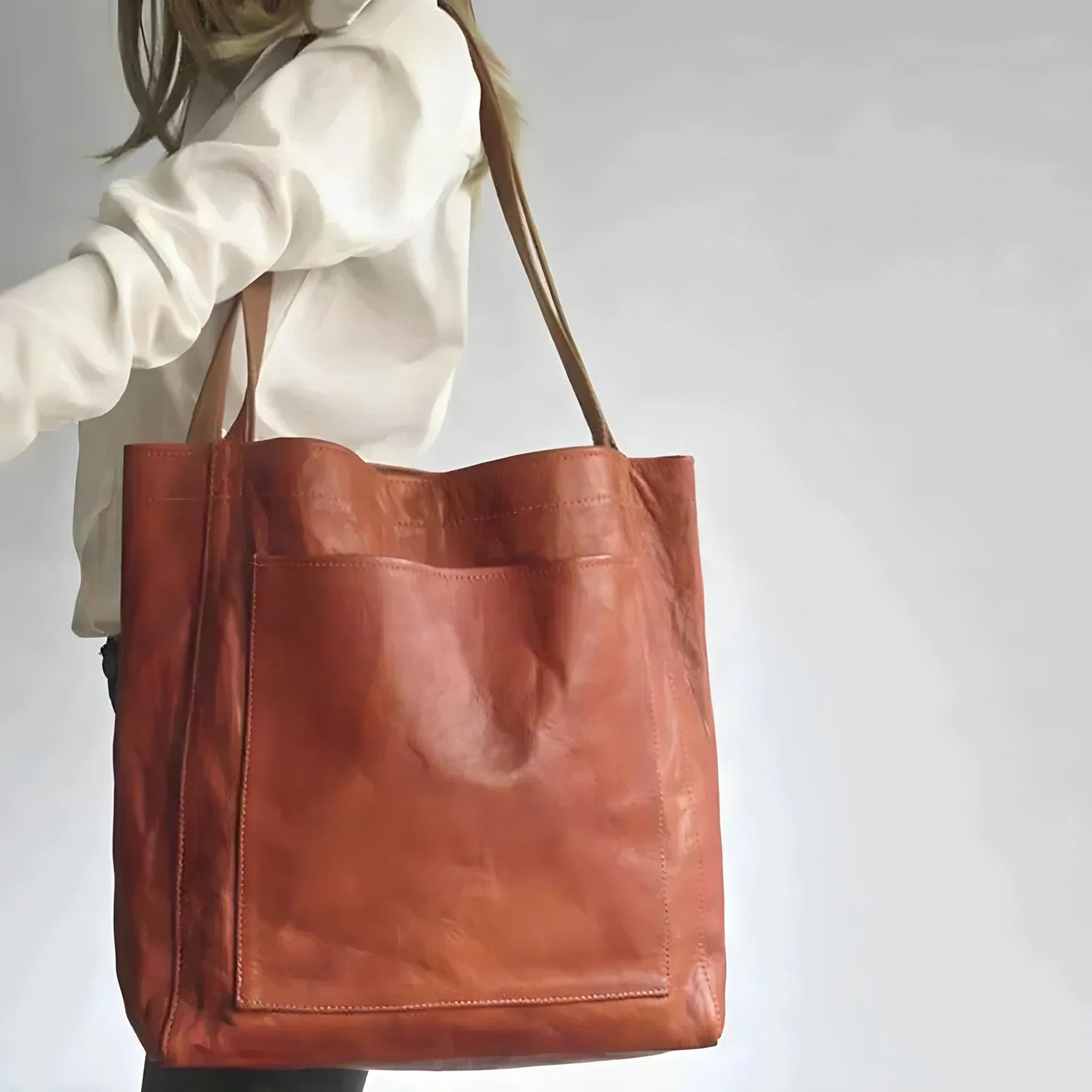 Julia | Klassische Vintage-Lederhandtasche