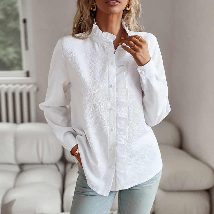 Lucerne | Volant Bluse Langarm